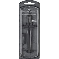 Los mejores  - Faber-Castell 174530 - Compás Stream 2019- piedra negra. Para circunferencias de hasta 340 mm de Ø. Incluye piezas y…